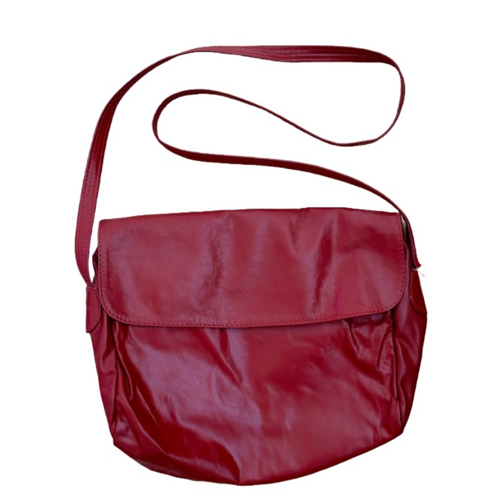 Red Leather Shoulder Bag